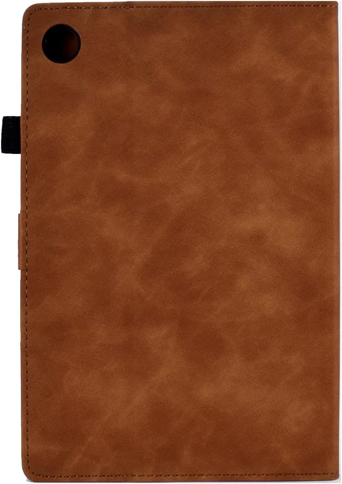 Case for Samsung Galaxy Tab A9+/A9 Plus 11 Inch 2024 2023 (SM-X210/X216/X218), PU Leather Cover Embossed Flower Multi-Angle Stand with Auto Wake/Sleep Case for Galaxy Tab 11 Inch, Brown