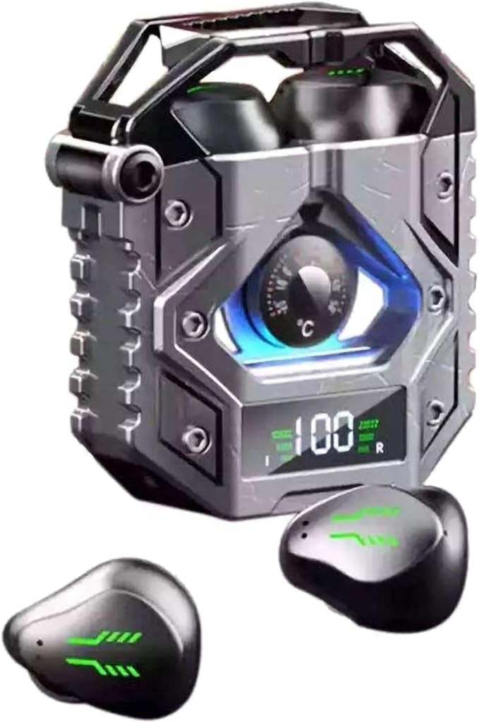 H09 Bluetooth 5.3 Wireless Earbuds with Long Battery Life, Environmental Noise Canceling, IPX7 Waterproof, HiFi Stereo Sound, Low Latency for Games, for iPhone and Android (Black)