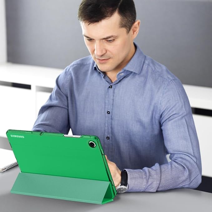 MoKo Case for Galaxy Tab A9+/A9 Plus 11 inch 2023, Slim Stand Protective Smart Cover with Hard PC Translucent Back Shell for Tab A9 Plus Tablet (SM-X210/X216/X218), Auto Wake/Sleep, Forest Green