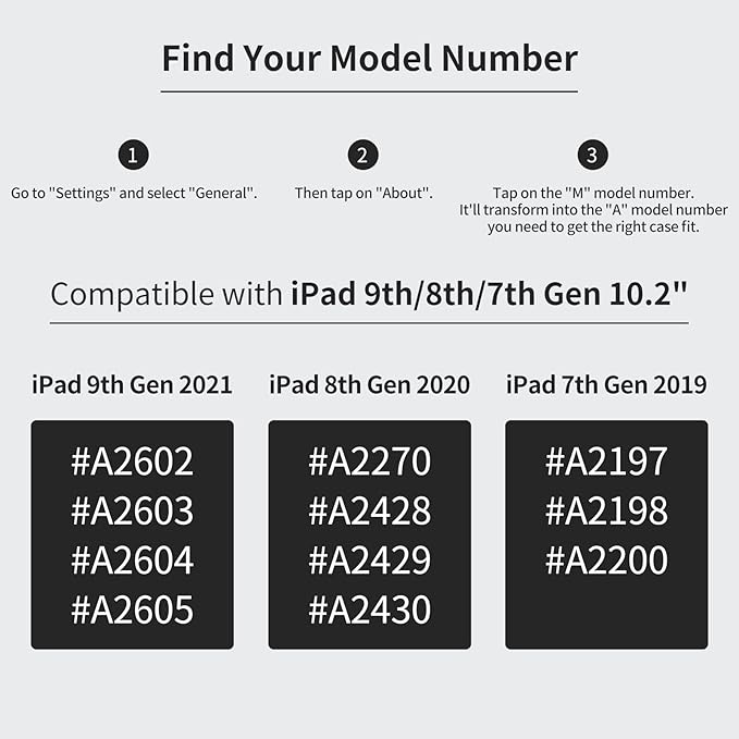 H HOLIMET Case for iPad 9th Generation 10.2 Inch 2021 iPad 8th 7th Generation 2020/2019 with Pencil Holder Vegan Leather Auto Sleep/Wake Smart Shockproof Protective Cover