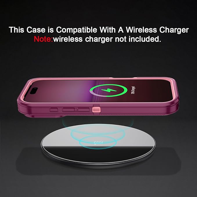 for iPhone 17 Pro Max Case Shockproof Dust/Drop Proof 3-Layer Full Body Protection [Without Screen Protector] Rugged Heavy Duty Cover Case for Apple iPhone 17 Pro Max 6.9" 2025,Purple/Pink