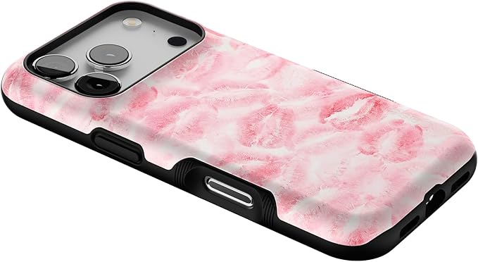 Casely iPhone 17 Pro Case | Sealed with a Kiss | Pink Lipstick | Bold Protective Design | Compatible with MagSafe