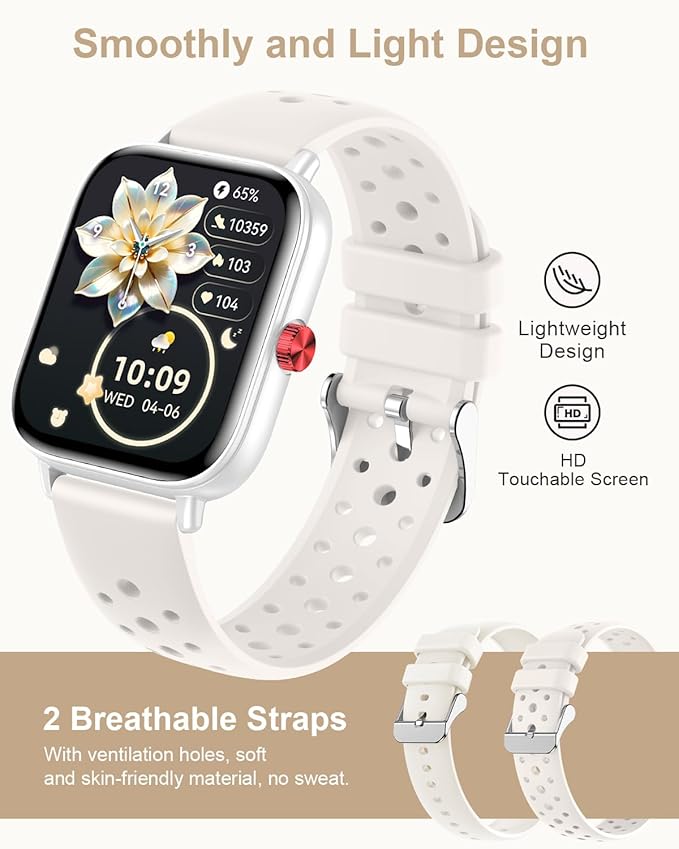 Smart Watches for Women Men with Bluetooth Calls: 1.8”LCD Screen Fitness Trackers with 24-Hour Heart Rate SpO2 Sleep Monitor 120+ Sport Mode Waterproof Smartwatch Compatible with iPhone Android Phones