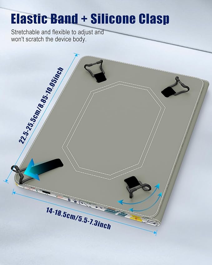 TiMOVO Universal Case for 9-11 Inch Tablet, 360 Degree Rotating Stand Protective Cover with Pen Pocket for 9 10 10.1 Inch Android Touchscreen Tablet, Flowers