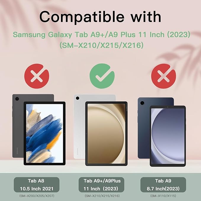 Portfolio Cover for Samsung Galaxy Tab A9 Plus Case 5g 11 Inch, Unique Tree Design with Hidden Card Slots, Built-in Magnetic Auto Sleep, Precise Cutouts Compatible with A9+(Sm-X210/X216/X218) Blue