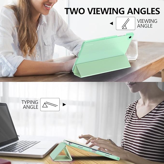 MoKo Case for Galaxy Tab A9+/A9 Plus 11 inch 2023, Slim Stand Protective Smart Cover with Hard PC Translucent Back Shell for Tab A9 Plus Tablet (SM-X210/X216/X218), Auto Wake/Sleep, Green