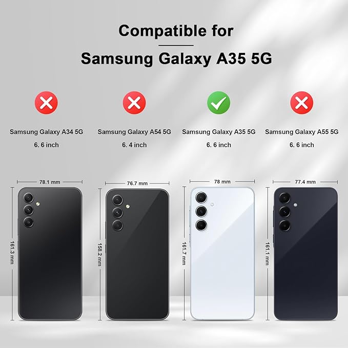 Jasonyu Flip Wallet Case for Samsung Galaxy A35,Leather Magnetic Folio Cover with Card Holder,Kickstand - TPU Shockproof Durable Protective Phone Case,Black