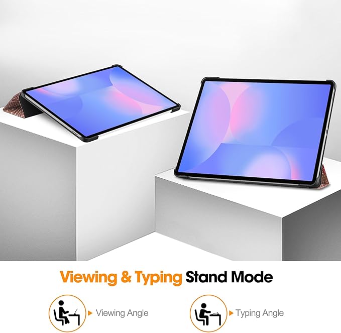 Smart Case for Samsung Galaxy Tab S10 FE+ / S10 FE Plus 13.1 Inch 2025, Ratesell Lightweight Trifold Stand Smart Case Cover with Auto Wake/Sleep Flower