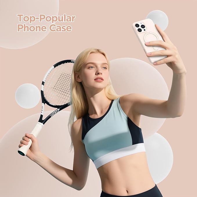 Magnetic Stand for iPhone16 Pro Case with Kickstand 【Lab-Certified Protection】【Not Yellowing】【Anti-Fingerprint】 Durable, Enhanced Grip, Slim，Pink，iPhone 16 Pro 6.3"