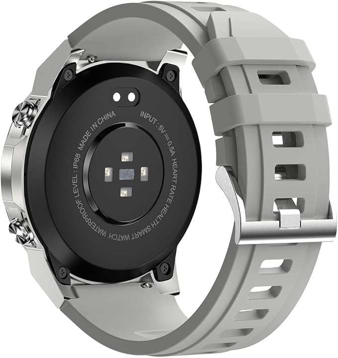 Men's Smartwatch Fitness Watch Outdoor Watch NFC Bluetooth Call Health Monitoring Heart Rate Oximetry 1.43 AMOLED Normal Bright Screen (Silver)