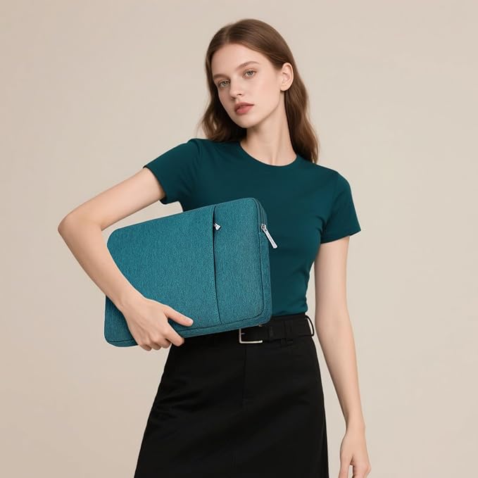 HYZUO 14-15 Inch Laptop Sleeve Bag Set for MacBook Air 15 M4/M3/M2, MacBook Pro 15, XPS 14/15 Plus, 15" Surface Laptop, Notebook Case for 14" HP Lenovo ThinkPad Asus Acer Huawei, Dark Green