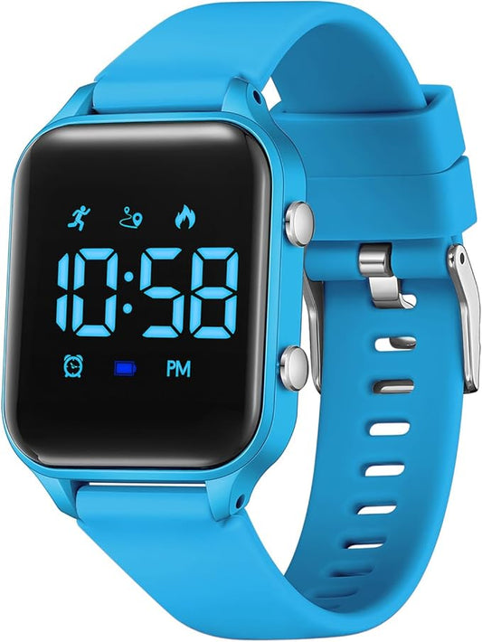 Kids Digital Watches for Boys Girls, Sports Watch with Fitness Tracker, Pedometer, Alarm Clocks, Stopwatch, No App Needed Waterproof Kids Watch, Gift for Teens Student Girls Boys Ages 5-14