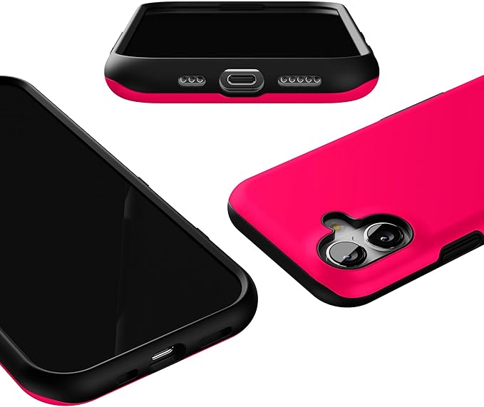 Casely iPhone 17 Case | Think Pink | Solid Neon Pink | Bold Protective Design | Compatible with MagSafe