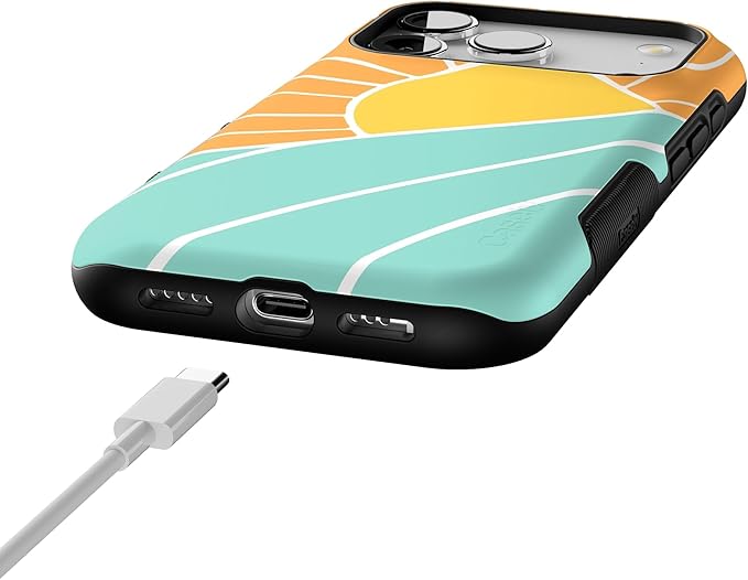 Casely iPhone 17 Pro Case | Waves & Rays | Sunshine | Bold Protective Design | Compatible with MagSafe