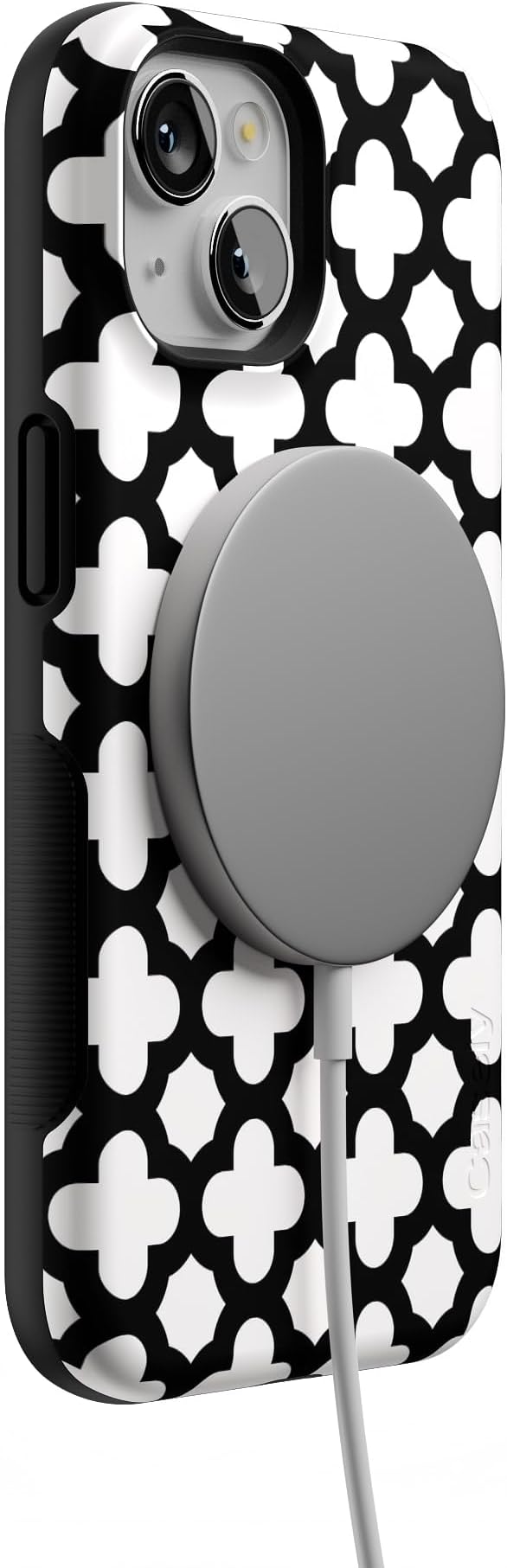 Casely iPhone 14 Case | Lattice Tile | High Contrast Design | Compatible with MagSafe | Bold Protective Design