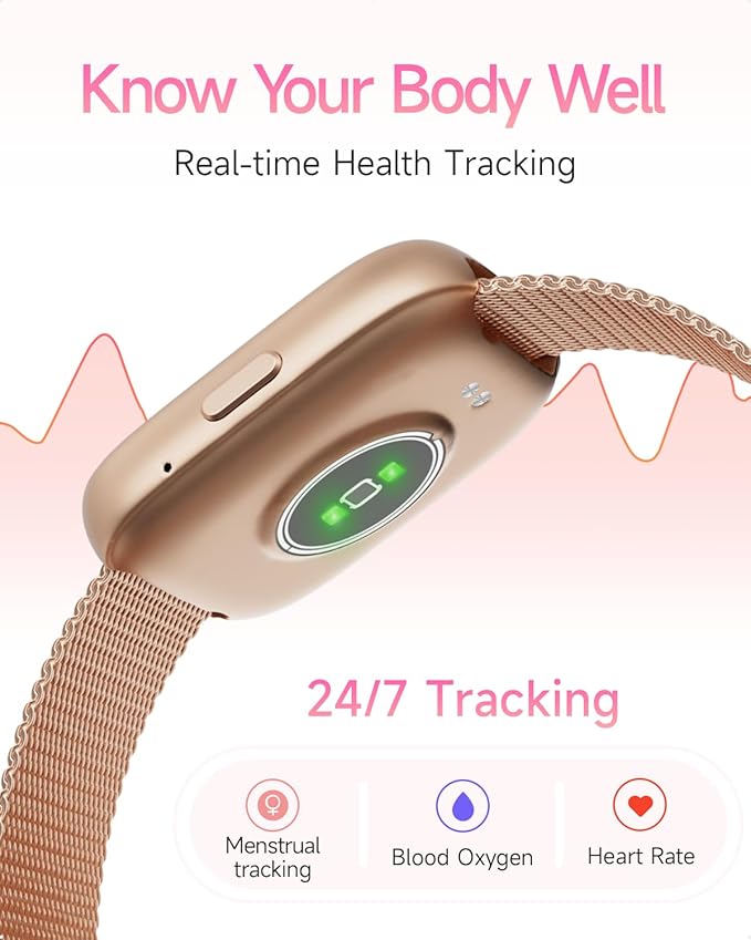 Smart Watch for Women, No Phone No APP Needed,1.83" Fitness Tracker Watch with Heart Rate/Step Tracker/Pedometer/Sleep, IP68 Waterproof Metal Smartwatch Calls Compatible iOS Android