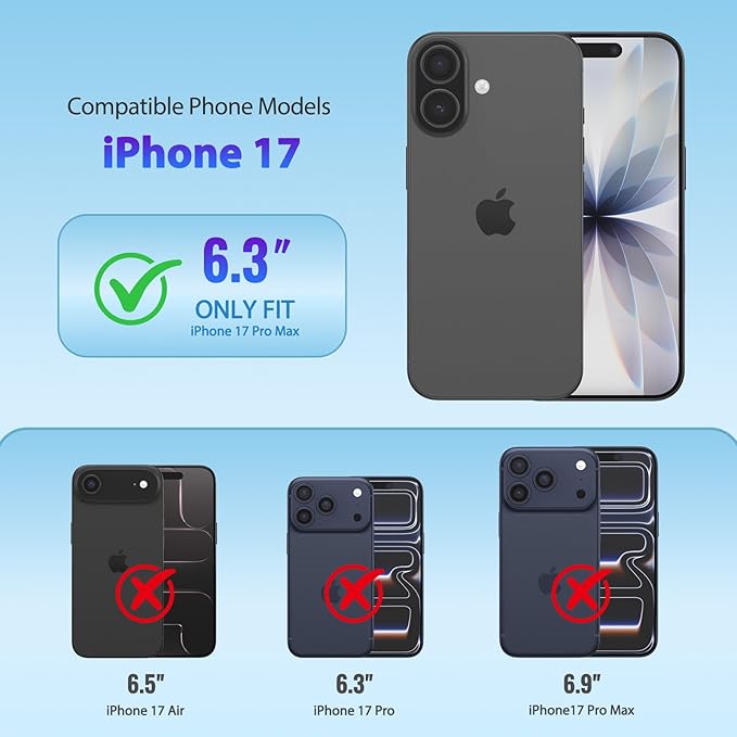 XcaseBar Compatible with iPhone 17 6.3" Wallet case with Zipper Credit Card Holder【RFID Blocking】,Flip Folio Book PU Leather Phone case Shockproof Cover Women Men for Apple 17 case Purple