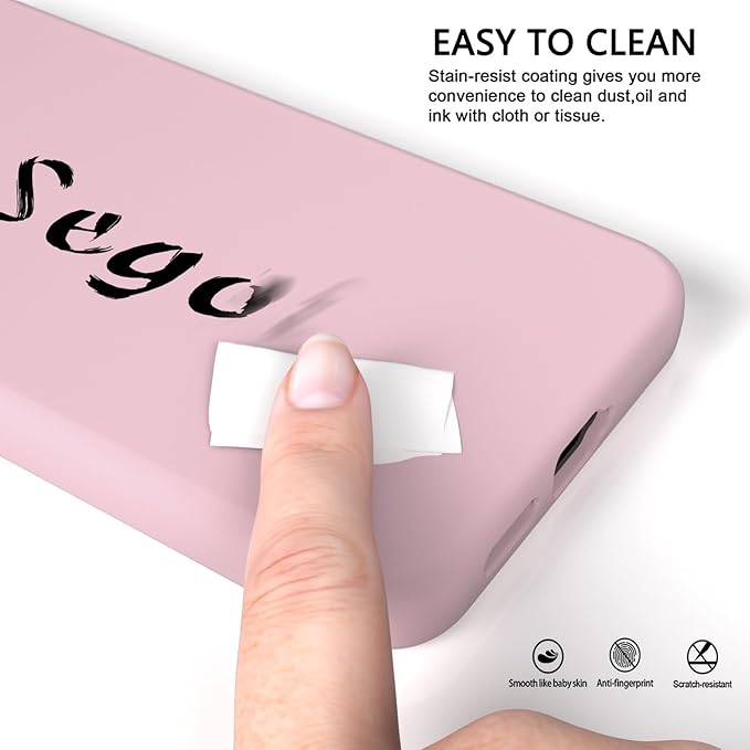 E Segoi Designed for Galaxy S24 Case, Liquid Silicone Gel Rubber Shockproof Case Soft Microfiber Cloth Lining Cushion Compatible with Galaxy S24 5G 6.2 inch (Pink Sand, S24-6.2")