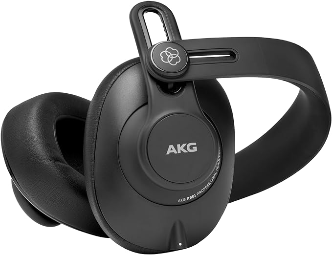 AKG Pro Audio K361 Wired, Over-Ear, Closed-Back, Light Weight, Foldable, Professional Recording Studio Headphones, Studio Monitor Mixing, Podcast, DJ Stereo Headsets, Black