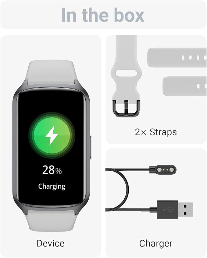 Health Fitness Tracker with 24/7 Heart Rate, Blood Oxygen, Blood Pressure, Sleep Tracker, 5ATM Waterproof Activity Trackers with Step Tracker, Pedometer (S & L Bands Included)