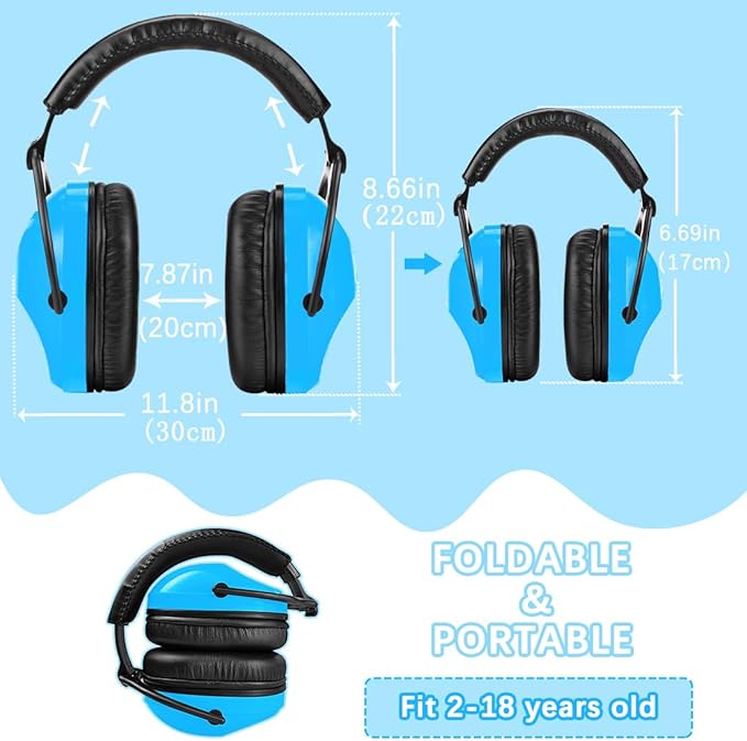 ZOHAN Kids Ear Protection 2 Pack,Kids Noise Canceling Headphone for Concerts, Monster Truck, Fireworks