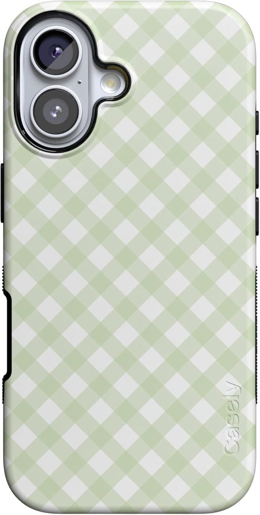 Casely iPhone 17 Case | Mint Lattice | Sunday Best | Compatible with MagSafe | Bold Protective Design