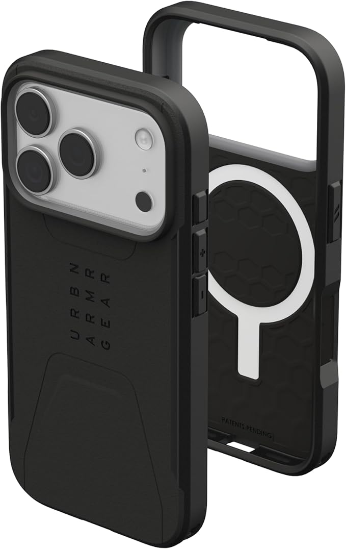 URBAN ARMOR GEAR UAG Designed for iPhone 17 Pro Case Civilian - Compatible with MagSafe Military Grade Protective Cover, Black