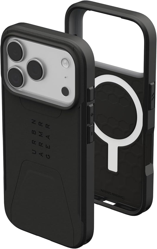 URBAN ARMOR GEAR UAG Designed for iPhone 17 Pro Case Civilian - Compatible with MagSafe Military Grade Protective Cover, Black