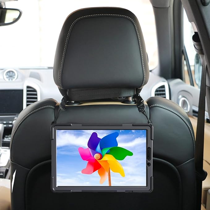 Shockproof Case for Samsung Galaxy Tab A9+/A9 Plus 11'' 2023 (SM-X210/X216/X218),Portable Heavy Duty Tablet Cover with 360 Rotating Stand Handle Strap & Shoulder Belt Carrying Case (New Balck)