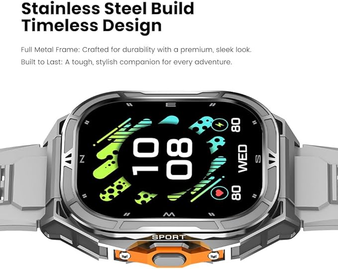 2025 GPS Sports Smart Watch for Men & Women, 1.96" AMOLED Display Fitness Tracker with Heart Rate, Blood Oxgn, Sleep Monitor, 100+ Sports Modes, Waterproof 5ATM, Compatible with Android & iOS (Black)