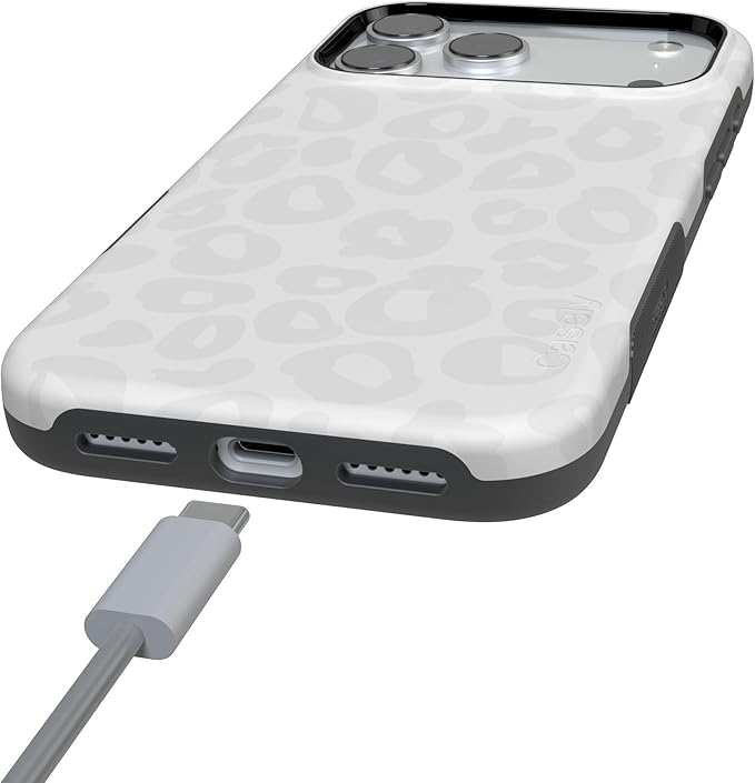 Casely iPhone 17 Pro Case | Into The Wild | White Snow Leopard | Compatible with MagSafe | Bold Protective Design