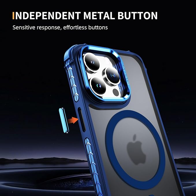 for iPhone 15 Pro Case Magnetic with Stand, Supports Wireless Charging,[Compatible with MagSafe Accessories],Slim Magnetic Case for iPhone 15 Pro, Blue