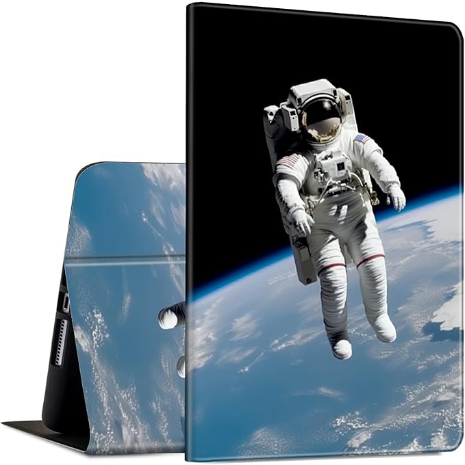 Case for Microsoft Surface Pro 9 / Pro 9 5G 13-Inch 2022 PU Leather Slim Lightweight Multiple Angles Stand Smart Cover with Auto Wake/Sleep for Microsoft Surface Pro 9 2022, Space-Man Universe