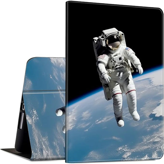 Case for 10.5 Inch Microsoft Surface Go 3 2021/2 2020/Go 2018 PU Leather Slim Lightweight Multiple Angles Stand Smart Cover with Auto Wake/Sleep, Space-Man Universe