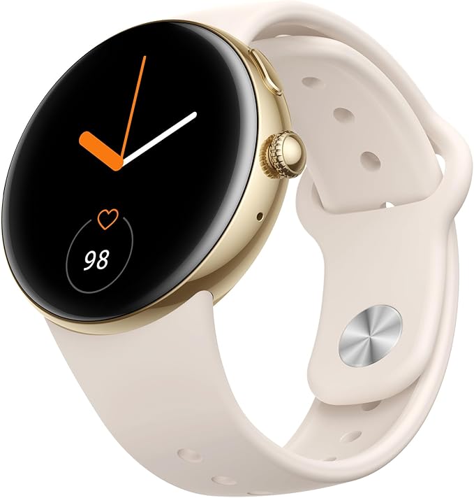 Parsonver AMOLED Smart Watch for Women Men, Always-On Display Fitness Tracker, Answer/Make Calls, 2 Quick-Release Bands, Heart Rate, Sleep Monitor, 120+ Sports Modes for Android iPhone, Champagne Gold