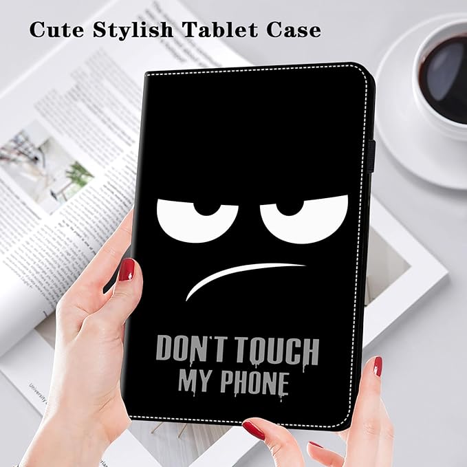 Case for 10.1" Lenovo Tab M10 HD (TB-X505F,TB-X605F) / P10 (TB-X705F/L), PU Leather Flip Wallet Shockproof Cover for Lenovo Tab M10 / P10 - Don't Touch