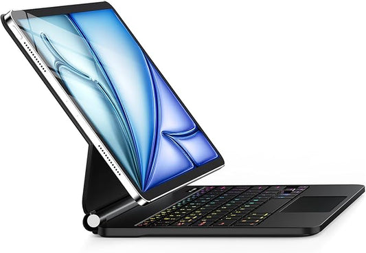 Keyboard Case for iPad Air 13 inch (M3 2025/M2, 2024),iPad Pro 12.9 inch (3/4/5/6th Gen)，Magic-Style Magnetic – Floating Cantilever Stand – Backlit Keyboard Case with Multi-Touch Trackpad