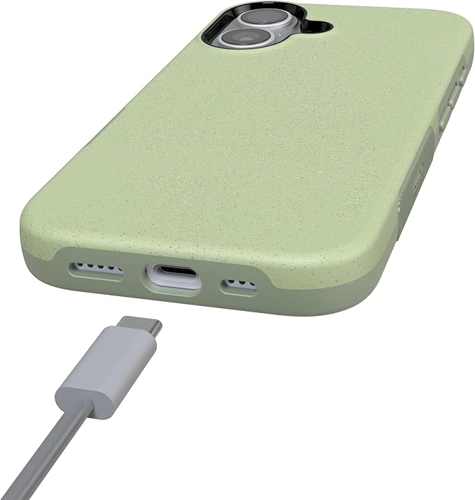 Casely iPhone 17 Case | Kiwi Kiss | Matcha Green Shimmer | Compatible with MagSafe | Bold Protective Design