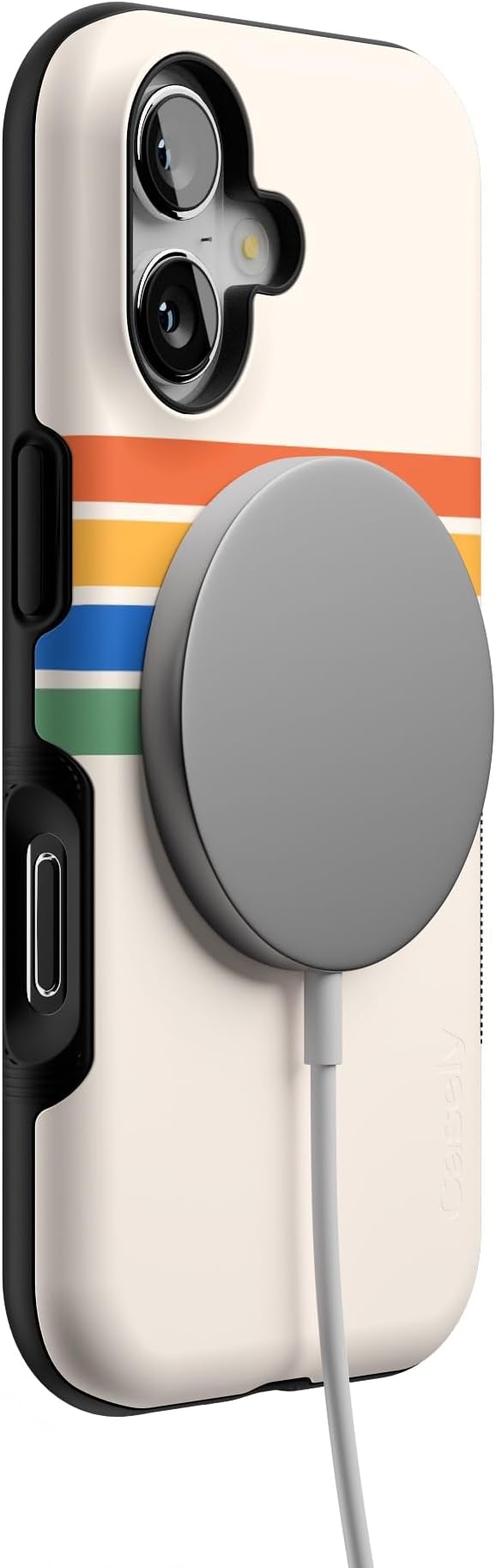 Casely iPhone 17 Case | Totally Groovy | Rainbow Stripes Color Block | Bold Protective Design | Compatible with MagSafe