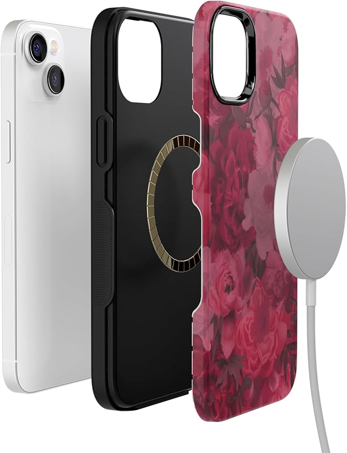 Casely iPhone 14 Case | Romance Novel | Moody Floral | Compatible with MagSafe | Bold Protective Design