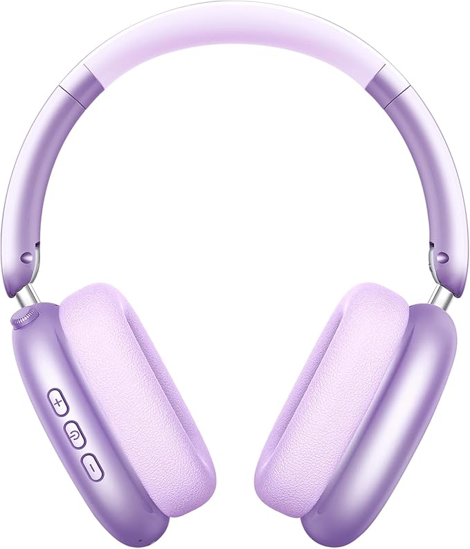 Y01 Wireless Over Ear Headphones, Noise Canceling Bluetooth 5.3 Headphones with Microphones,Hi-Res Audio,48H Playtime,Foldable,Breathable Soft Earpads for iOS/Android/Samsung/PC-Purple