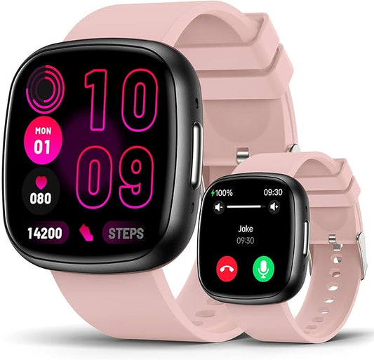 Smart Watch for Women, 1.72" Super Retina HD Display, Fitness Watch with with Sleep Stress, 24/7 Heart Rate HRV Spo2 Monitor, 135 Sports Modes Fitness Tracker, Waterproof Square Watch for Android iOS