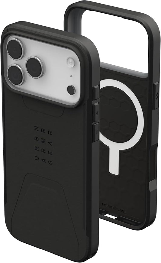 URBAN ARMOR GEAR UAG Designed for iPhone 17 Pro Max Case Civilian - Compatible with MagSafe Military Grade Protective Cover, Black