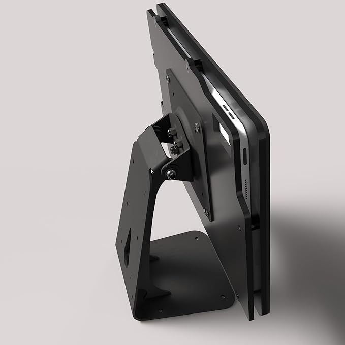 TABcare Anti-Theft Acrylic Case with 360 Rotate 180 Swivel Metal Desktop Stand & 90-Degree USB C Cable for Samsung Galaxy TAB A9+ 11" Tablet (Black, TAB A9+ 11)