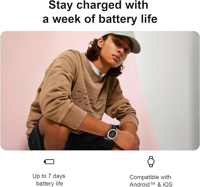 Fila Smart Watch for Men Women, 1.52’’ GPS Smartwatch (Answer/Make Call) with 100+ Sport Modes, Fitness Watch with Heart Rate/Sleep Monitoring, Activity Tracker for Android iOS