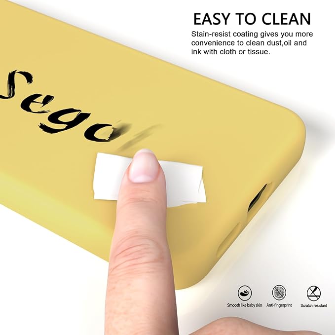 E Segoi Designed for Galaxy S24+Plus Case, Liquid Silicone Gel Rubber Shockproof Case Soft Microfiber Cloth Lining Cushion Compatible with Galaxy S24 Plus 5G 6.7 inch (Yellow, S24 Plus - 6.7")