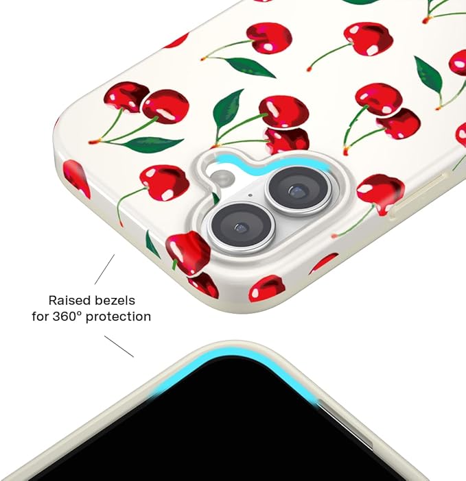 VELVET CAVIAR Case for iPhone 17 | Compatible with MagSafe | 10ft Drop Tested | Protective Designer Cases | Mon Cheri Cherry