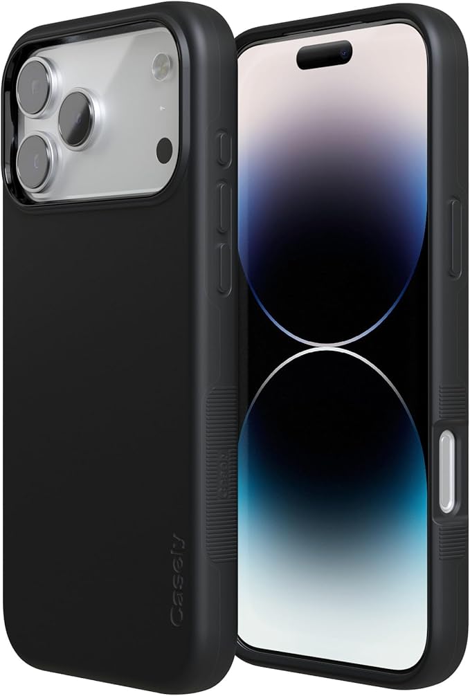 Casely iPhone 17 Pro Case | Black on Black | Compatible with MagSafe | Bold Protective Design