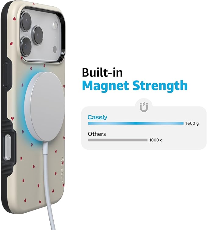 Casely iPhone 17 Pro Case | Be Mine | Tiny Hearts | Compatible with MagSafe | Bold Protective Design