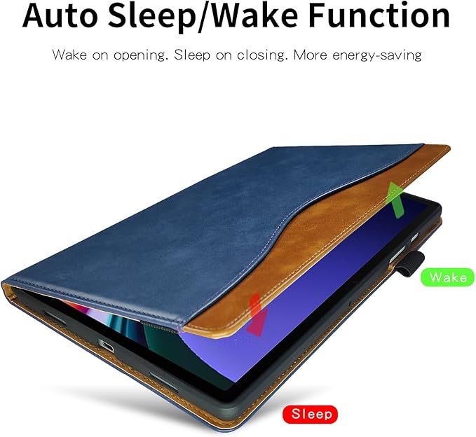 Case for Samsung Galaxy Tab S9 FE 5G 10.9 Inch/S9 11 Inch Case 2023/Tab S8 2022/Tab S7 2020 11 inch, Business PU Leather Cover with Card Slot Pen Holder Multi-Angle Stand- Navy Blue